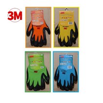 3M 칼라 코팅장갑 원예 산업현장 분리작업 내염장갑 건설작업 벌초, 1개, 옐로우L