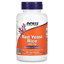 Now foods 나우푸드 홍국 Red Yeast Rice 600mg 120정 누룩곰팡이 붉은쌀 레드이스트라이스 붉은효모쌀, 1개, 기본