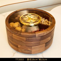 일본식 도시락 초밥 샌드위치 소풍 원형 목조 다과함 통, 4. 새 과일 2단B