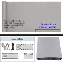 휀스 울타리 펜스 담장 망 안전 100 폴리 에스터 그레이 안티 uv 방수 발코니 개인, 작은 구멍 공간 50cm, 0.8m x 7m
