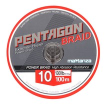 마탄자 펜타곤 브레이드 8합사 연결합사그린100m 낚시줄, 10호그린100m