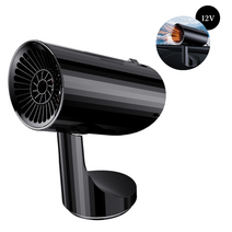 12V/24V 차량용 미니히터 서리제거 가열온풍기 블랙, 12V