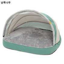 화원애완동물집 컬러풀 딥 슬립 텐트집 개집 개침대 매트리스 탈부착 가능 겨울 보온, XL, 짙푸른 빛깔의 천막집에서 깊이 잠들다