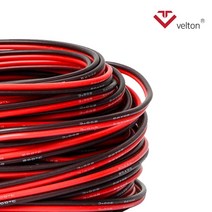 실리콘 케이블 전선 AWG10 AWG14 AWG16 AWG18 AWG22 AWG24 드론 RC카 배선, 16AWG 케이블-S16AWG2, 블랙&레드, 1개