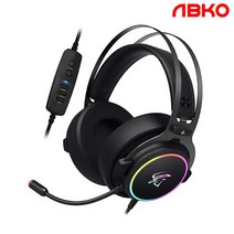 앱코 B890U 가상 7.1 RGB 노이즈 캔슬링 마이크 3D 헤드셋, 1