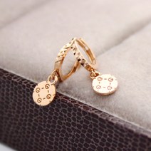 14k 18k 핑크골드 귀걸이 골드 데일리 심플 원터치 E151 체리스쥬얼리