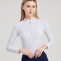 승마 속건 티셔츠 긴팔 탑 여성 셔츠 훈련 흰색 경쟁 의류, 8.화이트 17595A