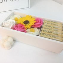 비누꽃 용돈박스 꽃상자 현금 선물 생일 축하 썬플라워핫핑설날 명절 돈봉투 축하봉투, 선택_썬플라워핫핑 용돈박스