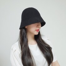 느와드코코 봄 여름 다이아 패턴 가벼운 린넨 캠핑 버킷햇 모자