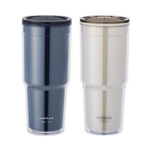 락앤락 더블월 차량용 콜드컵 900ml네이비/베이지 HAP502, 네이비, 900ml