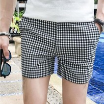 여름 캐주얼 체크무늬 남성 반바지 망 비치 코튼 슬림 피트 Homm 의류 짧은 Masculino S~3XL