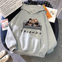후드티 겨울 후드 포터 친구 인쇄 패션 운동복 따뜻한 긴 소매 대형 스웨터 숙녀 의류