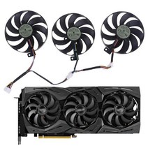 오버클럭 팬 RX5700 XT RTX2080TI 8GB ROG STRIX OC 그래픽 카드 4 6 7 핀 88mm, 01 7PIN