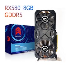 AMD RX Radeon용 비디오 카드 580 시리즈 컴퓨터 그래픽 2048SP GDDR5, 한개옵션0