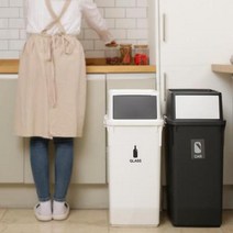 아트박스/라이피스트 컬러빈 분리수거함 롱바디 60L 2P, 블랙