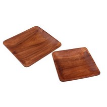 까사리코 우드 플레이트 사각접시 S + M, 단일수량