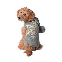 반려견 알파카 눈송이 스웨터, grey; white_X-Large