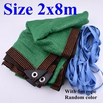 그늘막 자외선 차단 HDPE 녹색 태양 차양 그물 야외 정원 쉼터 캐노피 다육 식물 전망대 발코니 그늘 천, 2x8m