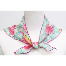 콘도라 바이어스삼각스카프 레이스 꽃무늬 꼬불이 데일리