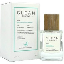 일본직발송 6. クリーン 클린 CLEAN 리저브 웜 코튼 EDP SP 50ML[병행 수입품] B08V8MDQXH, One Size, One Color