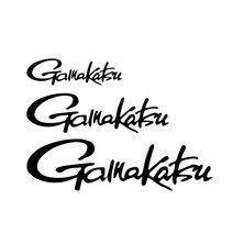 [커팅] 가마가츠 낚시스티커, 검정, 15cm