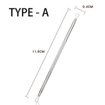 1pcs 스테인레스 스틸 여드름 제거 바늘 리무버 도구 숟가락 얼굴 스킨 케어 클리너 딥 클렌징, 03 TYPE A