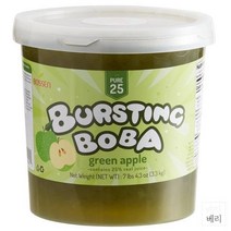 Bossen Pure25 Green Apple Bursting Boba 보센 버스팅 팝핑 보바 그린 애플 토핑 3.3kg 4팩