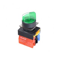 2A0B 3단 자동 셀렉터 스위치 전전압형 LED 램프 220V AC 22mm NS22-SA3-L2AL2A0B, 레드 [NS22-SA3-L2ALR2A0B]