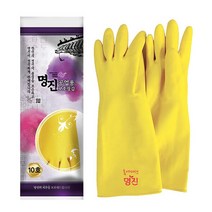 명진공업용고무장갑 10호(노랑) 10켤레, 1set