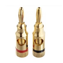 금도금24K 바나나플러그 스피커케이블단자 바나나커넥터 빨강+검정 1세트, 상세페이지 참조, 상세페이지 참조