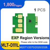 레진 합금 제작D111 토너 칩 MLT 1.8k 리셋 삼성 SL M2070 2022 카트리지 프린터, 06 1-MLT-D111L EXP 1.8K