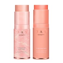 [본사직영] 쟈스(JAS) 콜라겐 멀티밤(미백 주름개선)+후르츠 키스밤 피치코랄 세트구성