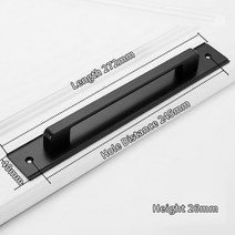 터닝도어 손잡이 핸들 Kak 알루미늄 합금 블랙 도어 핸들 인테리어 침실 주방 당겨 가구 하드웨어, 09 5907-245