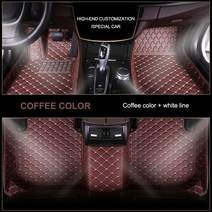 인테리어소품RENAULT Fluence Alpine Talisman Captur Master Kangoo Megane 용 자동차 바닥 매트 인테리, 06 coffee