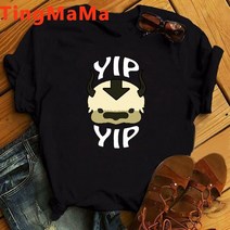 아바타 물의길 피규어 용품 아바타 The Last Airbender T 셔츠 여성 Appa Tshirt Funny atar Graphic Te, 10 90967_02 XS