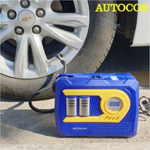 자동차 타이어 공기압 주입기 체크 에어펌프 컴프레셔 180W 듀얼실린더 ACP-747, 25mm 자전거 체안락, 1개