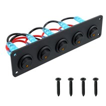 카라반 캠핑카 부품 수리용품 12v 24v 5 토글 라이트 스위치 패널 led 차단기 car accessories for camper caravan van truck rv, 씨엔, 주황색