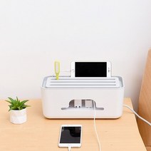 [바보사랑] 멀티탭정리함 전선 콘센트 멀티탭 정리 박스, 색상:그레이