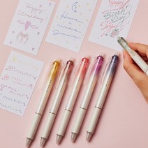 파이롯트 (한정판) 케세라메 프릭션 반짝이 젤 잉크 볼펜 6색 세트, 6색 세트 (케세라메)