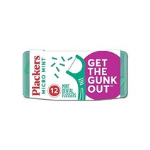 Plackers 마이크로 민트 덴탈 플로서 신선한 향 접이식 이쑤시개 슈퍼 터플로스 슈어 지퍼 씰이 있는 간편한 보관 300개, 12개(1팩)