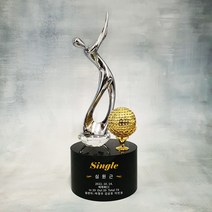 더좋은상패 크리스탈 홀인원패 싱글패 이글패 이븐파 언더파 대회 골프트로피 (TR6), 크롬, 금색도금공 추가함