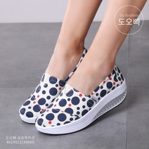 도오빠 여성 운동화 여름 캔버스화 웨지 힐 스니커즈 신발 편한 프린팅 웨지힐운동화 여자신발 여자운동화 편한운동화