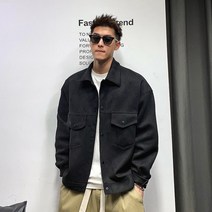 남성 캐주얼 스웨이드 점퍼 툴링 자켓 봄 가을 레트로 빈티지 자켓