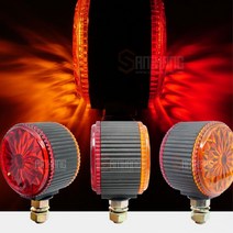 윙바디 화물 트럭 사이드 차폭등 레드 옐로우 트레일러 교체용 안전 버스 픽업 캠핑카, 소형 24V용-할로겐전구