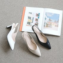 올리 고퀄리티 지브라 스틸레토 쿠션 슬링백 힐 8cm 225~255mm 빅사이즈 국내생산