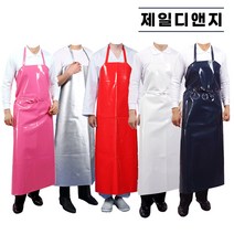 양면 방수앞치마 5칼라 앞치마 롱앞치마, 은색90X120, 1개
