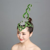 공연용 화려한헤어장식 오프닝 민족현대무용 머리꽃 반짝이 머리장식 라틴댄스 무대 광장무대, 55 밤