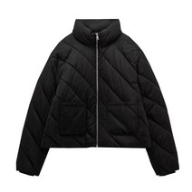 ZARA 자라 여성 FW 퀼팅 넥 코튼 크롭핏 숏패딩 다운 재킷