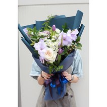 [피오니페페] 투명하게 물든 연보라빛 글라디올러스 꽃다발 / 풍성한 꽃 고급스러운 선물 남자 꽃선물 /