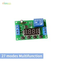 전기릴레이 부품 스마트 전자 지연 릴레이 타이머가 있는 스위치 모듈 끄기 DC5V12V24V 루프 27 다기능, 02 12V